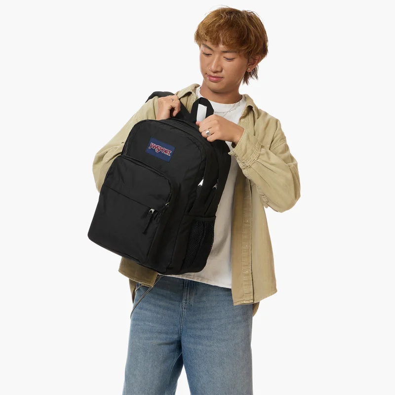 جان سبورت BigDayPack-3Cmprt-Backpack-WithLaptopCmprt-PolyesterBlack19X32X5